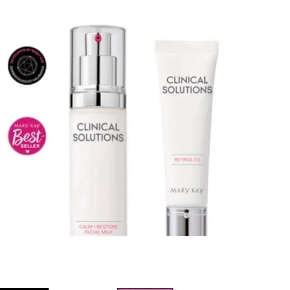 Mary Kay Clinical Solutions Set Retinol .5 and Calm Restore Face Milk New in Box